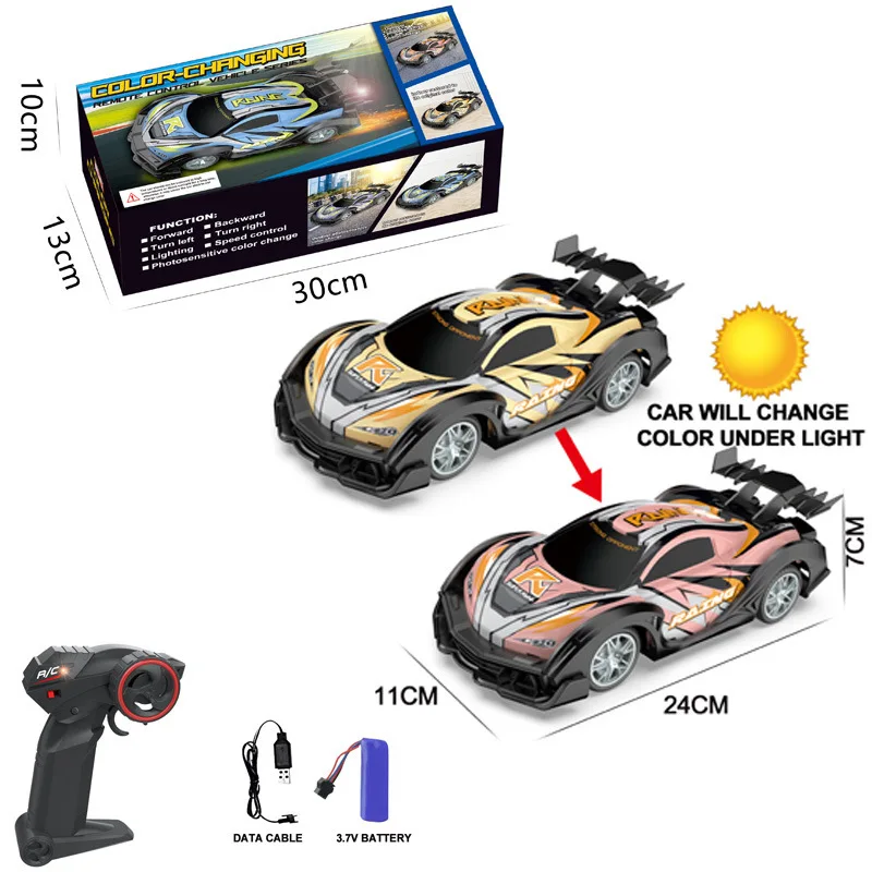 Voiture RC Drift 1:18 Changement de Couleur 2.4GHz – Prête à l'emploi
