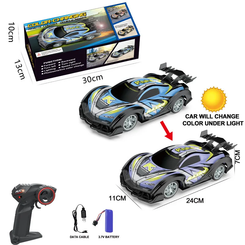 Voiture RC Drift 1:18 Changement de Couleur 2.4GHz – Prête à l'emploi