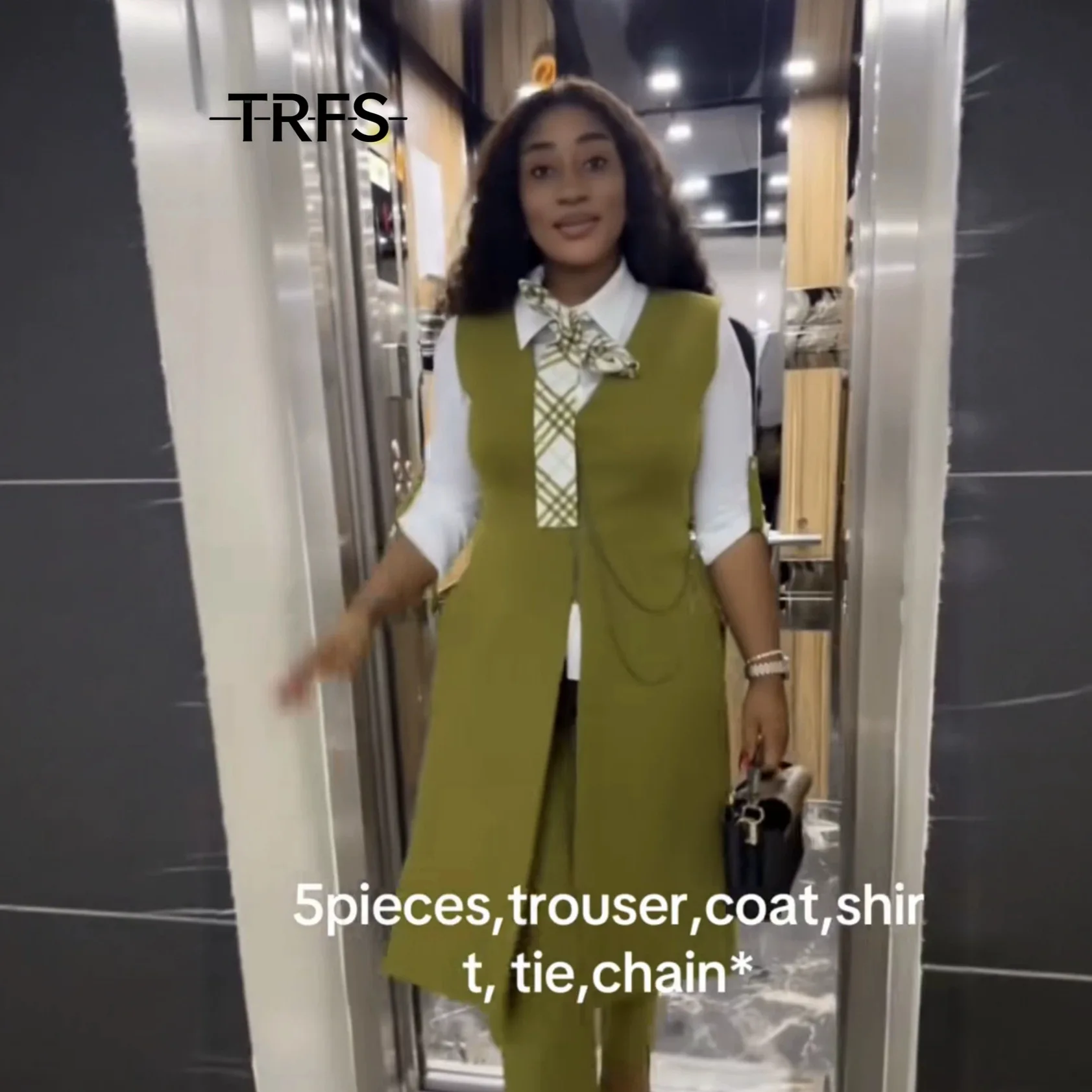 Costume 3 pièces femme velours anti-rides | Chemise blanche + pantalon + veste bicolore