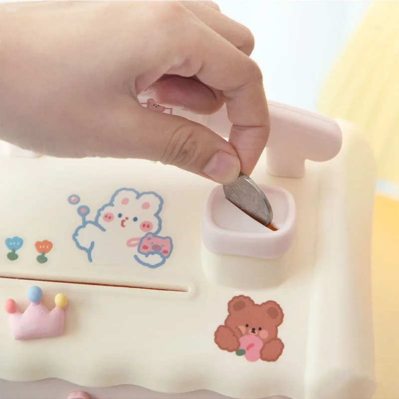 Tirelire Maison Kawaii avec Serrure et Clé – Coffre-fort Mignon pour Enfants et Adultes