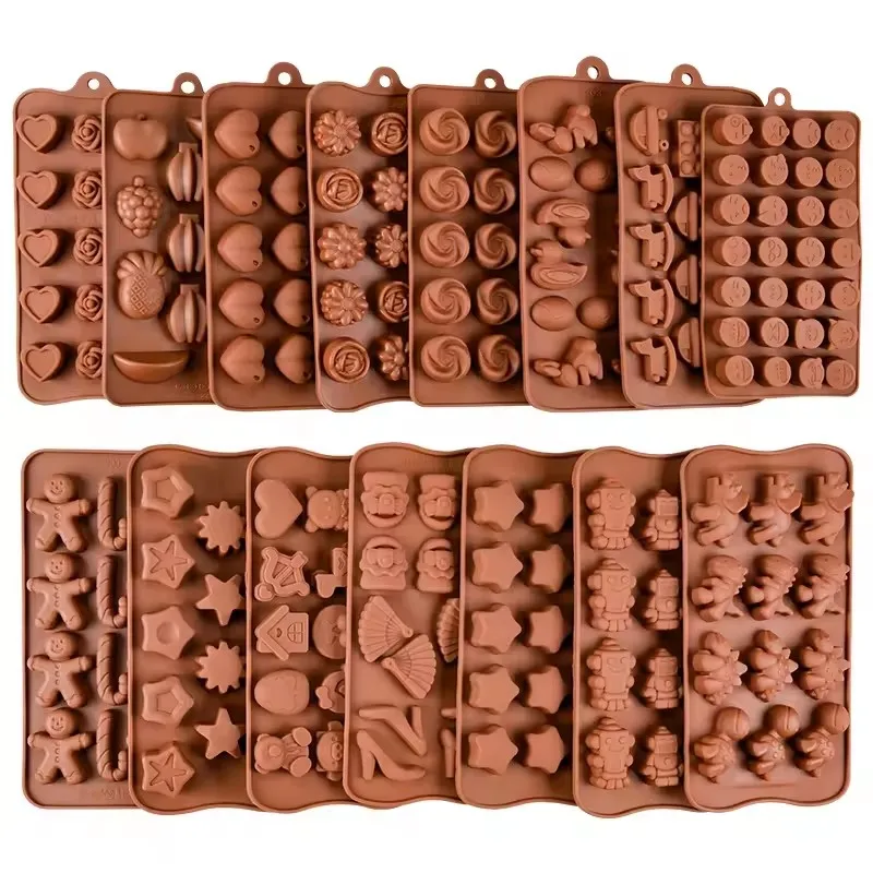 Moule à Chocolat en Silicone Alimentaire – Antiadhésif & Réutilisable | DIY Bonbons & Gâteaux
