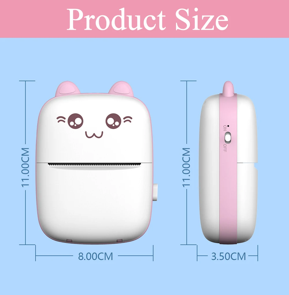 Mini Imprimante Photo Thermique de Poche 58mm – Sans Fil Bluetooth Android & iOS