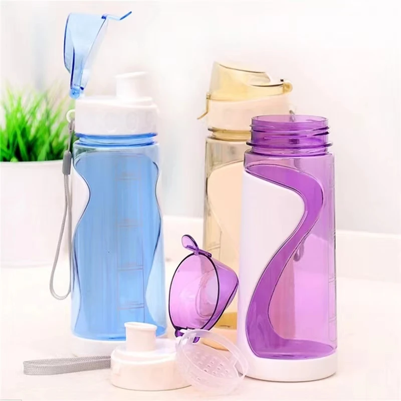 Gourde Sport 700ml Enfants & Adultes – Plastique PP+PC Alimentaire avec Paille & Sangle