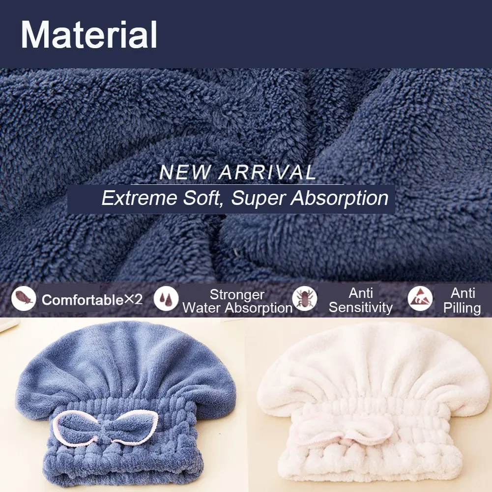 Bonnet Séchage Rapide Microfibre pour Cheveux Bouclés – Serviette Turban Femme