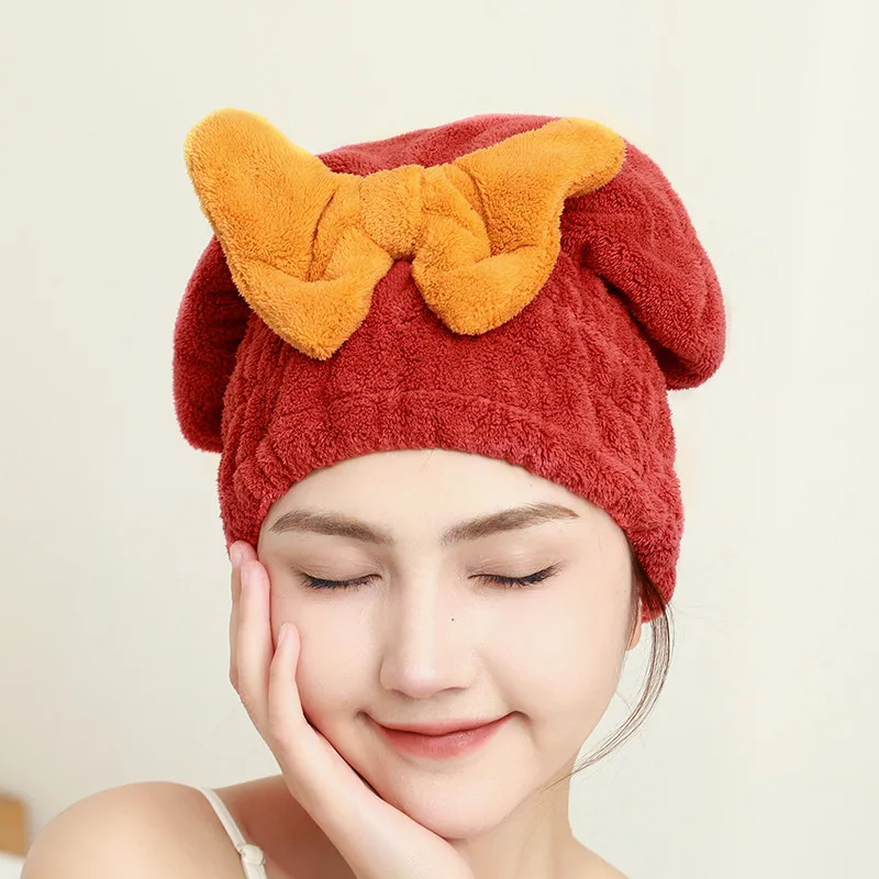 Bonnet Séchage Rapide Microfibre pour Cheveux Bouclés – Serviette Turban Femme