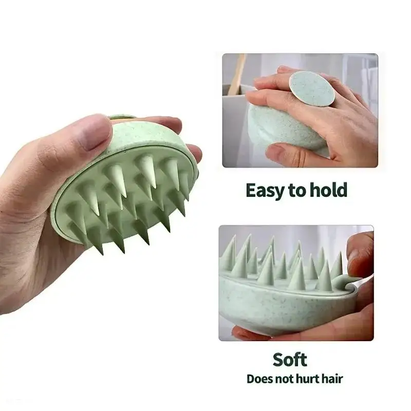 Brosse Silicone Massage Cuir Chevelu & Nettoyage Douche – Peigne Écoresponsable