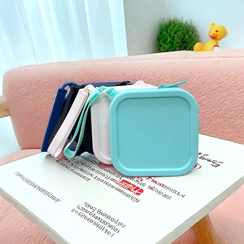 Pochette maquillage silicone imperméable avec couvercle anti-poussière – Mini trousse de voyage