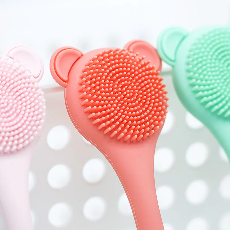 Brosse de nettoyage visage en silicone portable – Mini spatule cosmétique multifonction