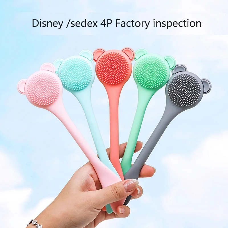 Brosse de nettoyage visage en silicone portable – Mini spatule cosmétique multifonction