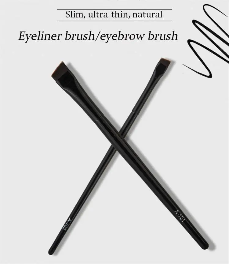 Pinceau Eye-Liner Professionnel Ultra-Fin Coudé – Maquillage Précis & Sourcils Parfaits