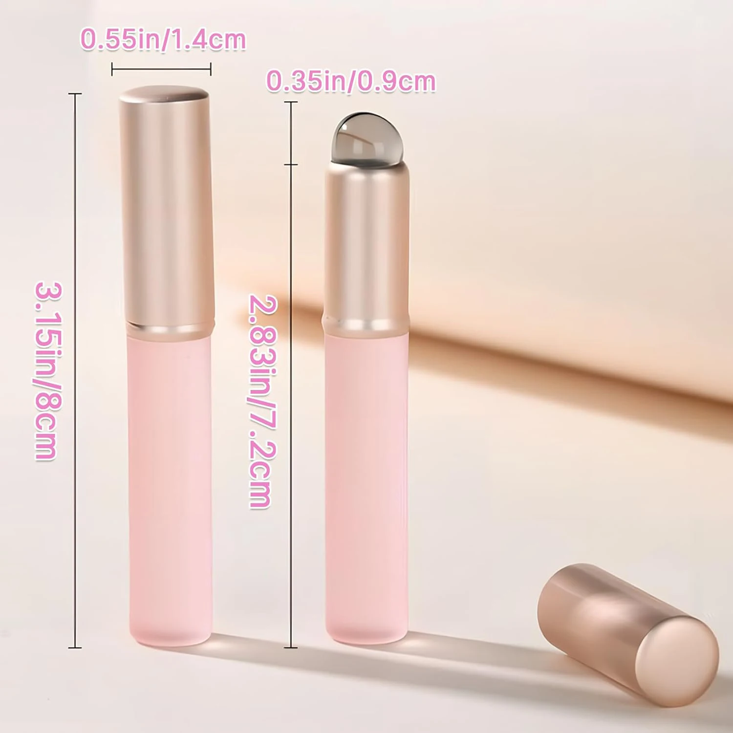 Pinceau à Lèvres en Silicone avec Capuchon Anti-Poussière – Applicateur Précision Gloss & Correcteur