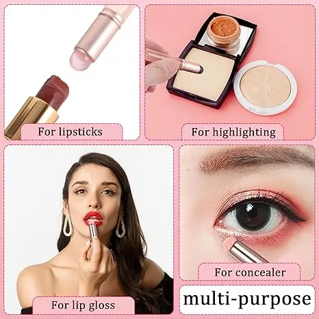 Pinceau à Lèvres en Silicone avec Capuchon Anti-Poussière – Applicateur Précision Gloss & Correcteur