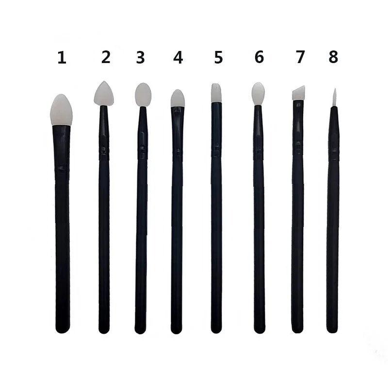 Pinceau à paupières en silicone – Maquillage professionnel poils synthétiques