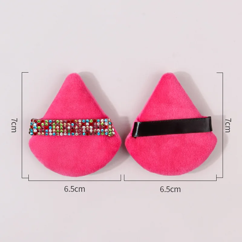 Éponge Maquillage Triangulaire Microfibre avec Strass – Douce, Lavable & Écologique