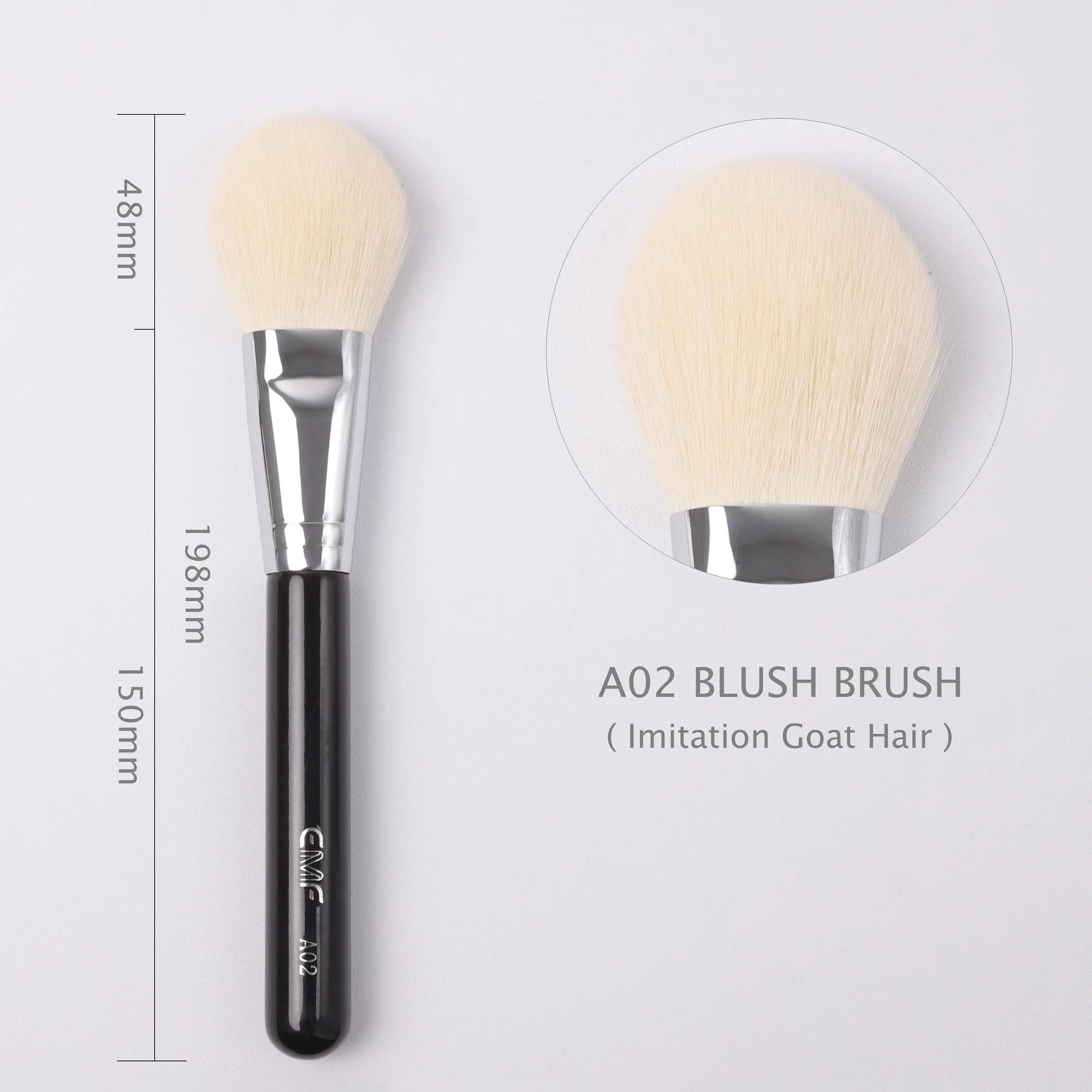Pinceau Blush Professionnel EMF – Poils Synthétiques Vegan & Manche en Bois de Bouleau