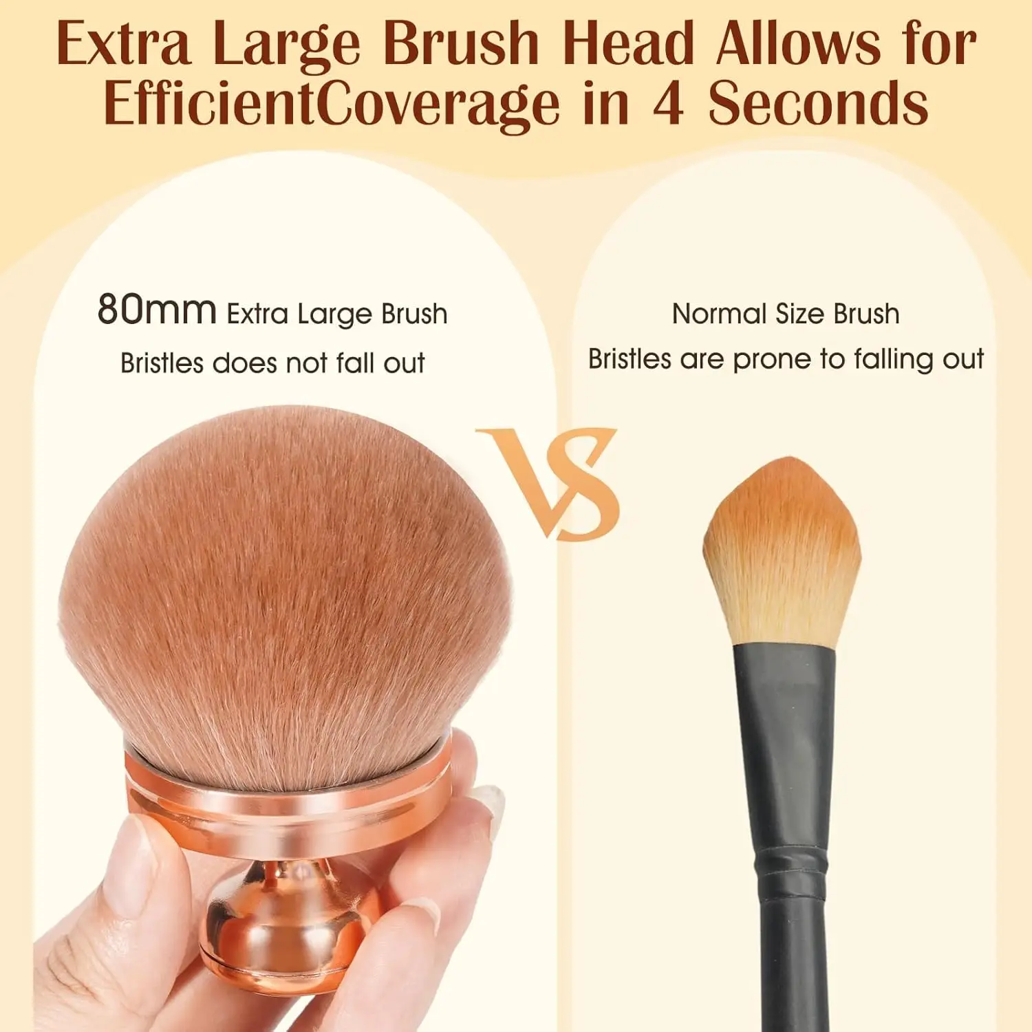 Grand Pinceau de Maquillage Angulaire Corps & Visage – Poils Synthétiques Doux