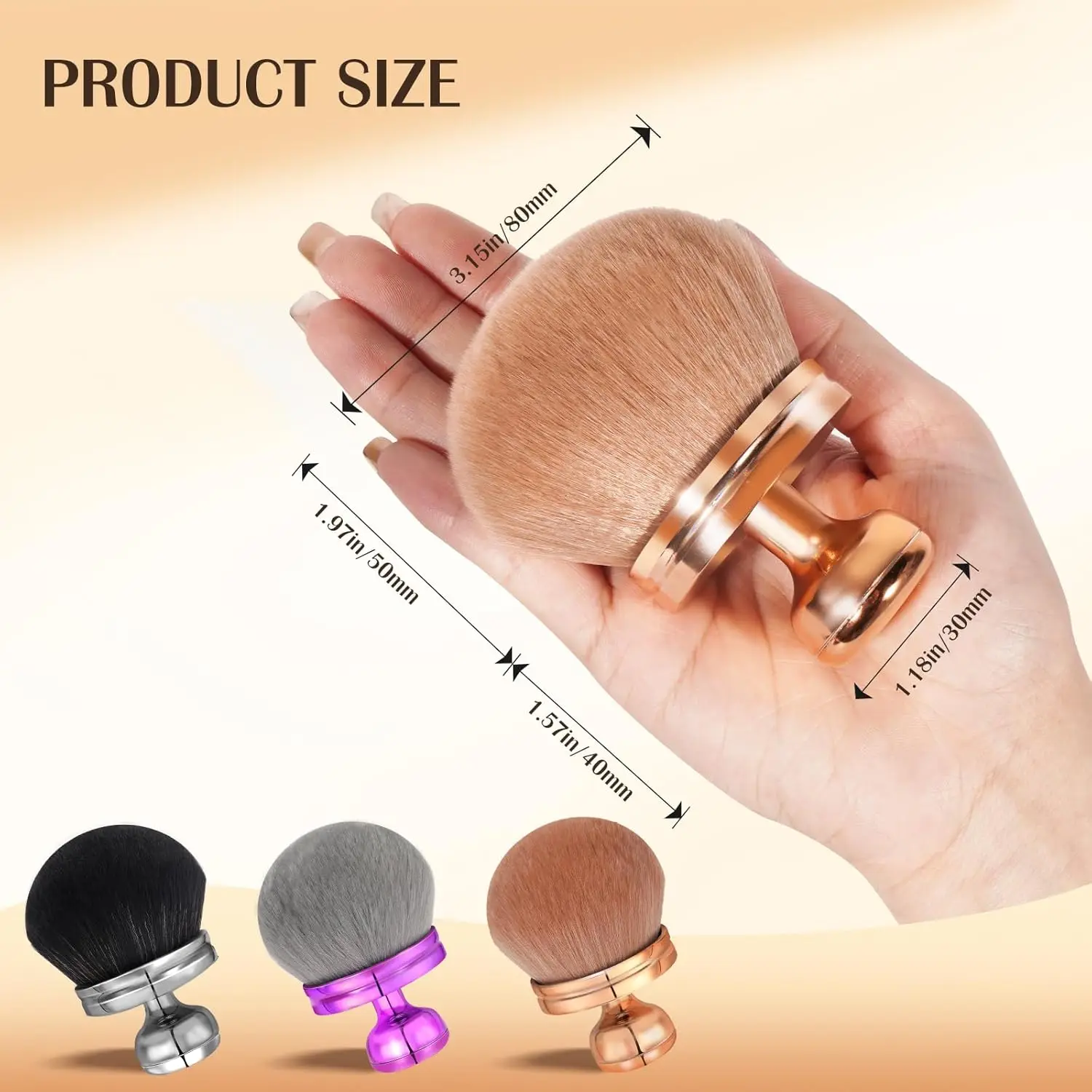 Grand Pinceau de Maquillage Angulaire Corps & Visage – Poils Synthétiques Doux
