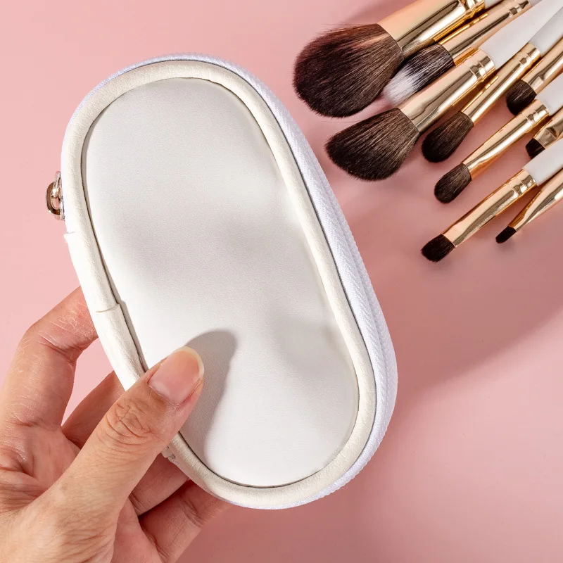 Mini Set 9 Pinceaux de Maquillage Voyage – Manche en Bois & Poils Doux