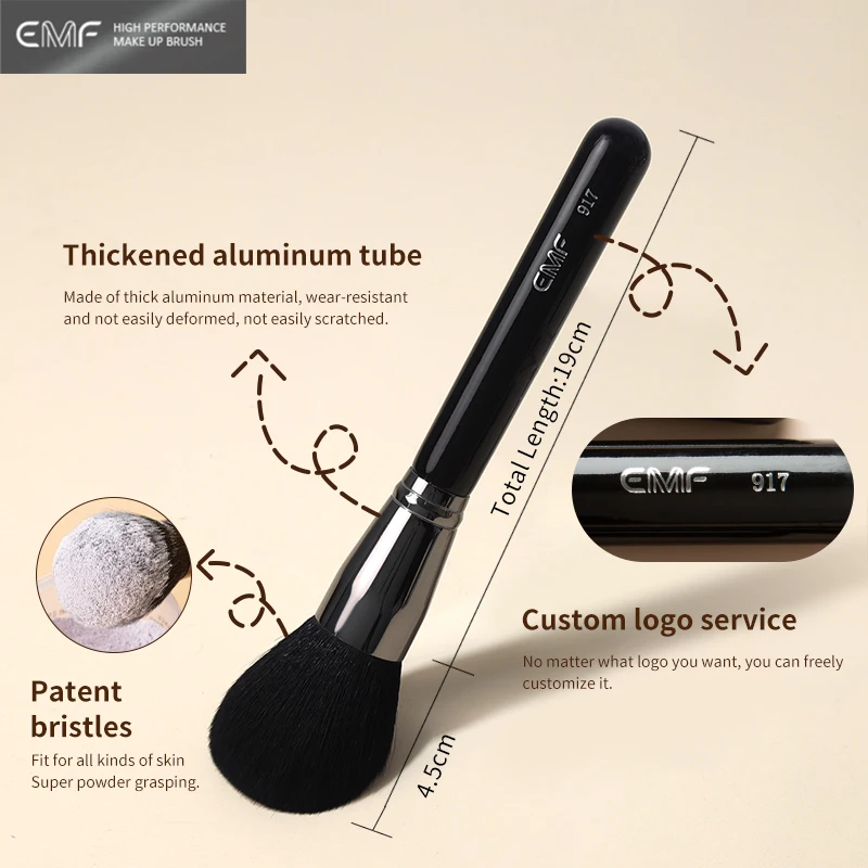 EMF Pro – Set 18 Pinceaux Maquillage 100% Vegan, Poils Micro-Fibre, Manche Bois Noir