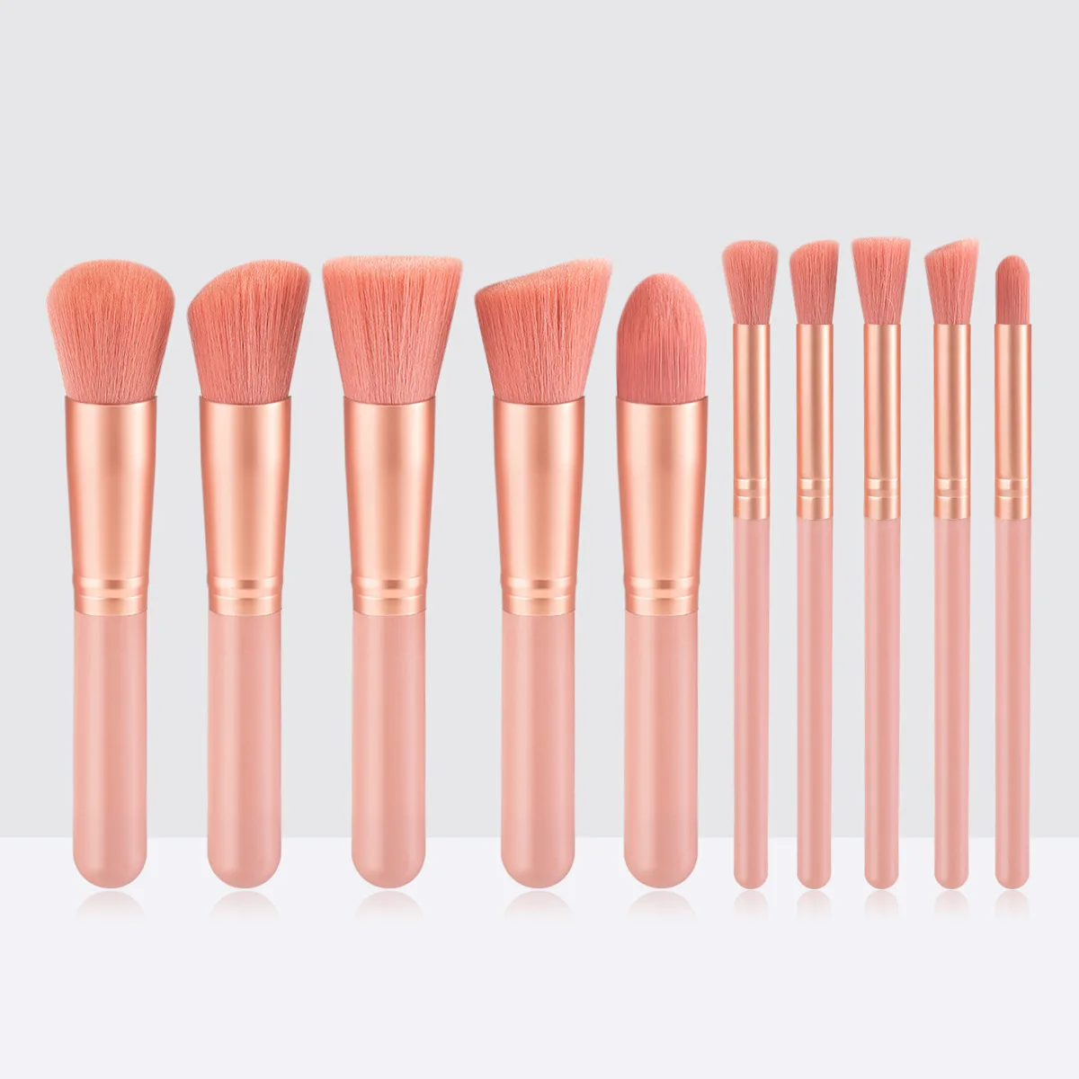 Set 10 Pinceaux de Maquillage Professionnel – Fibres Synthétiques Douces