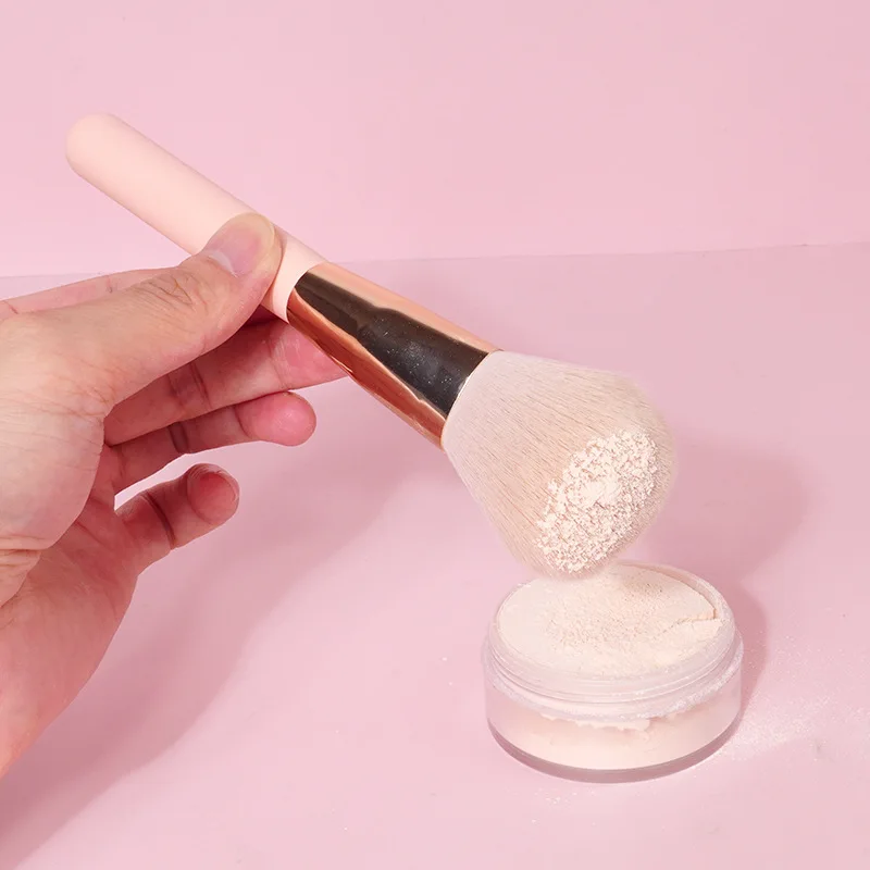 Set 10 Pinceaux Maquillage Rose Poils Synthétiques - Professionnel Visage & Yeux