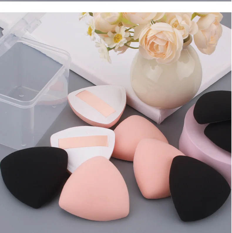 Set 5 Éponges Maquillage Triangulaires Douces – Coussin d'Air Poudre Sèche & Humide
