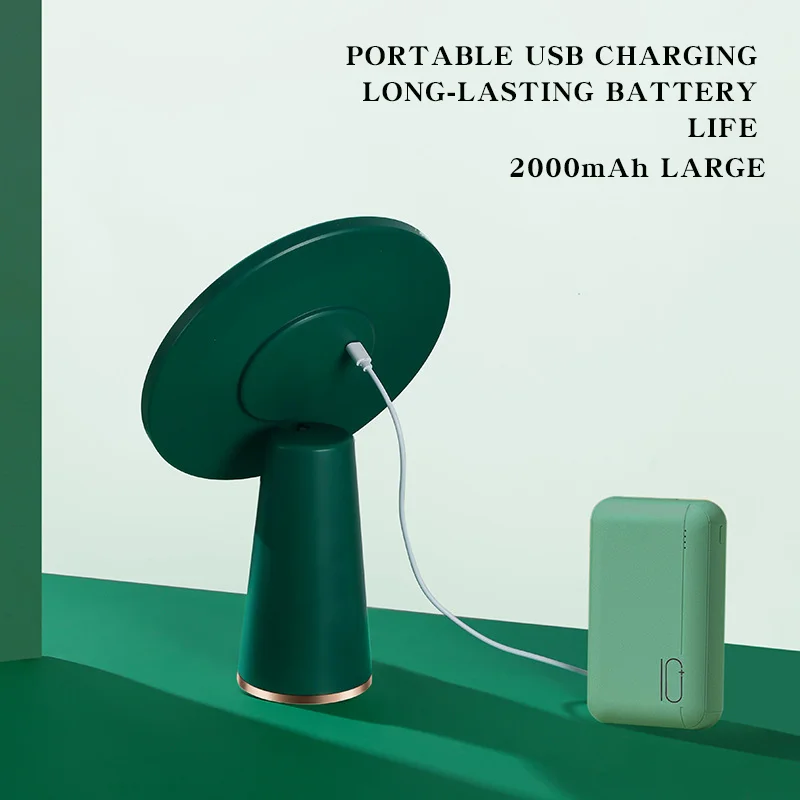 Miroir de maquillage LED rond de luxe – Blanc & Vert | Marque Cormay