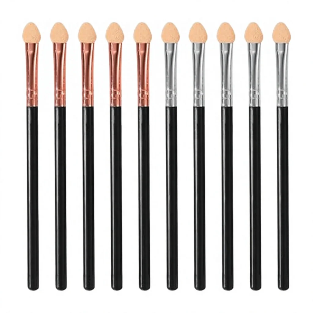 Pinceau à lèvres & eyeliner double face en éponge – Pinceau correcteur plat maquillage
