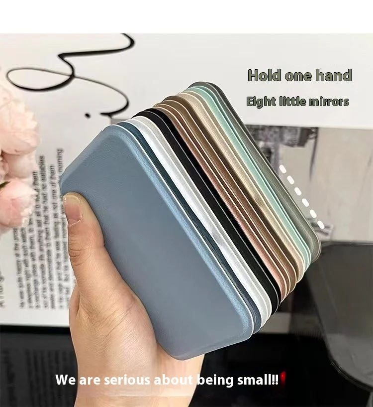 Miroir de poche pliable personnalisable – Compact & Élégant pour le maquillage en déplacement
