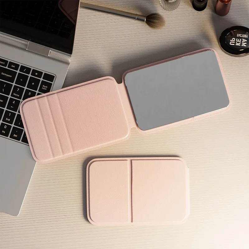Miroir de poche pliable personnalisable – Compact & Élégant pour le maquillage en déplacement