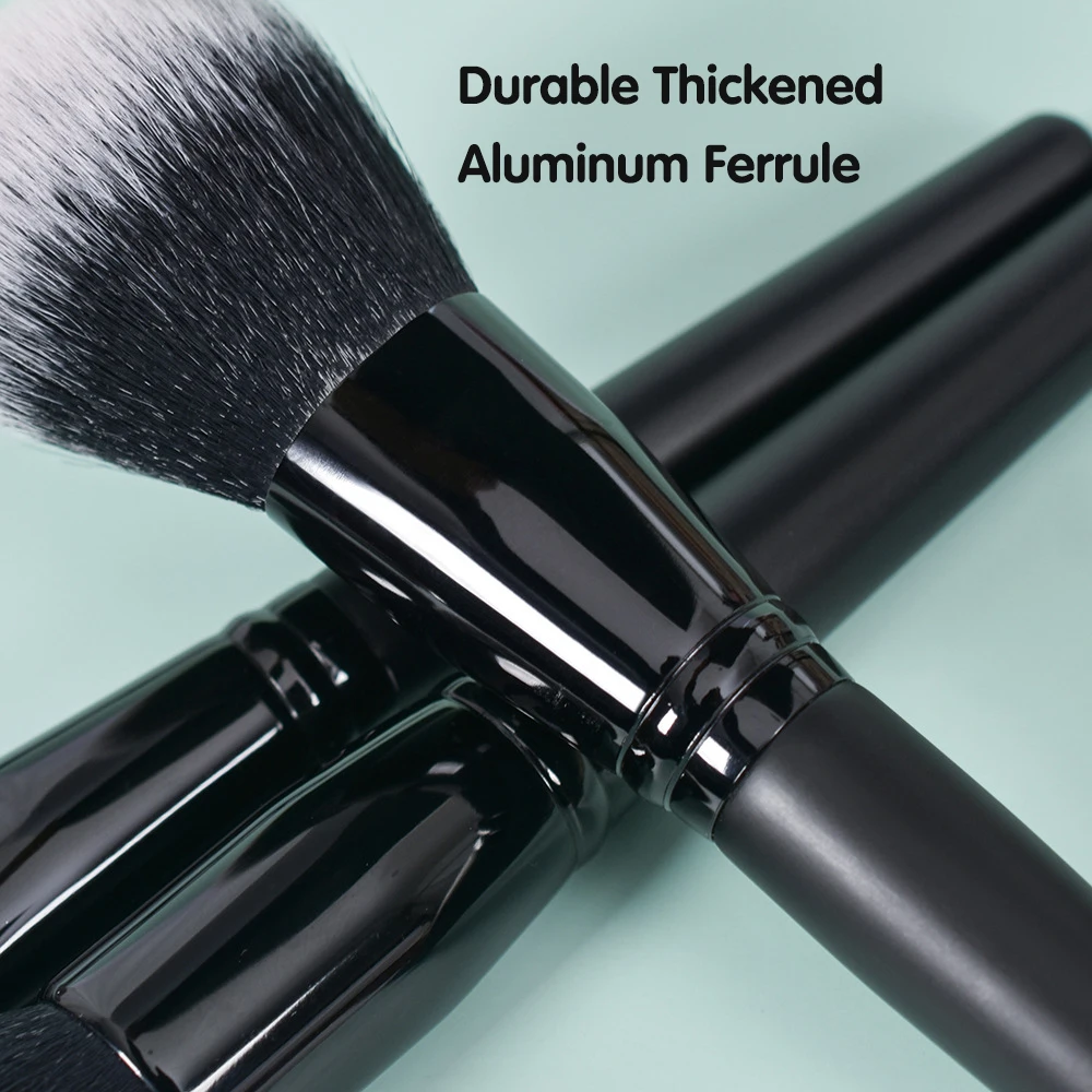 Coffret 15 Pinceaux de Maquillage Professionnels – Poils Synthétiques Doux, Manche en Bois Noir