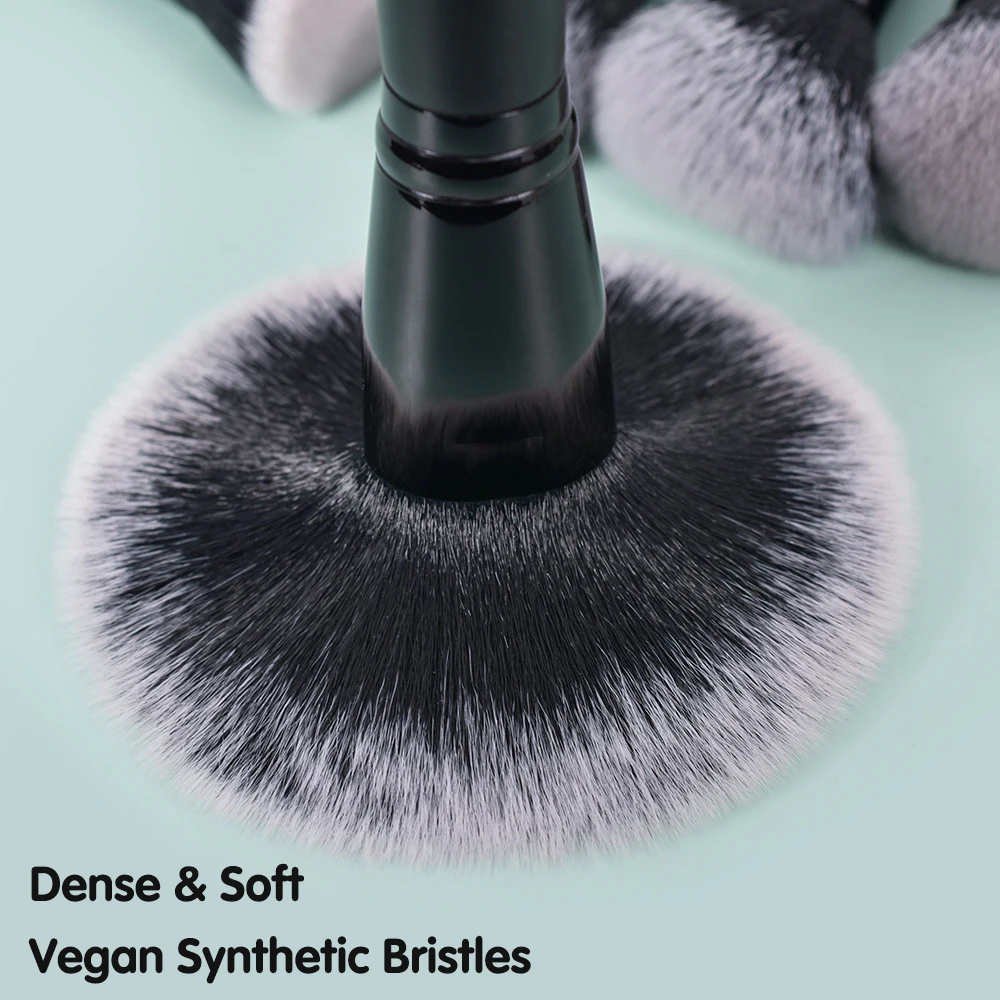 Coffret 15 Pinceaux de Maquillage Professionnels – Poils Synthétiques Doux, Manche en Bois Noir