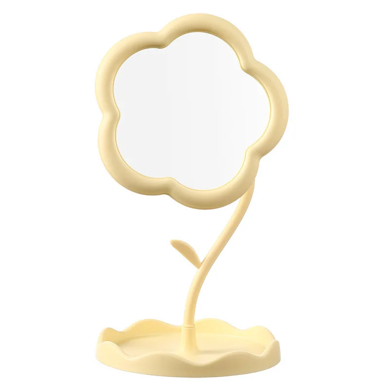 Miroir de maquillage design Tournesol – Rond, élégant, 3 couleurs au choix
