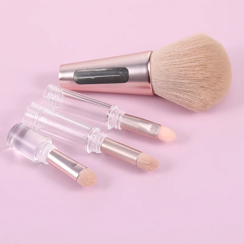 Set 4 Pinceaux Maquillage Multifonctions Poils Synthétiques Végan – Idéal Voyage