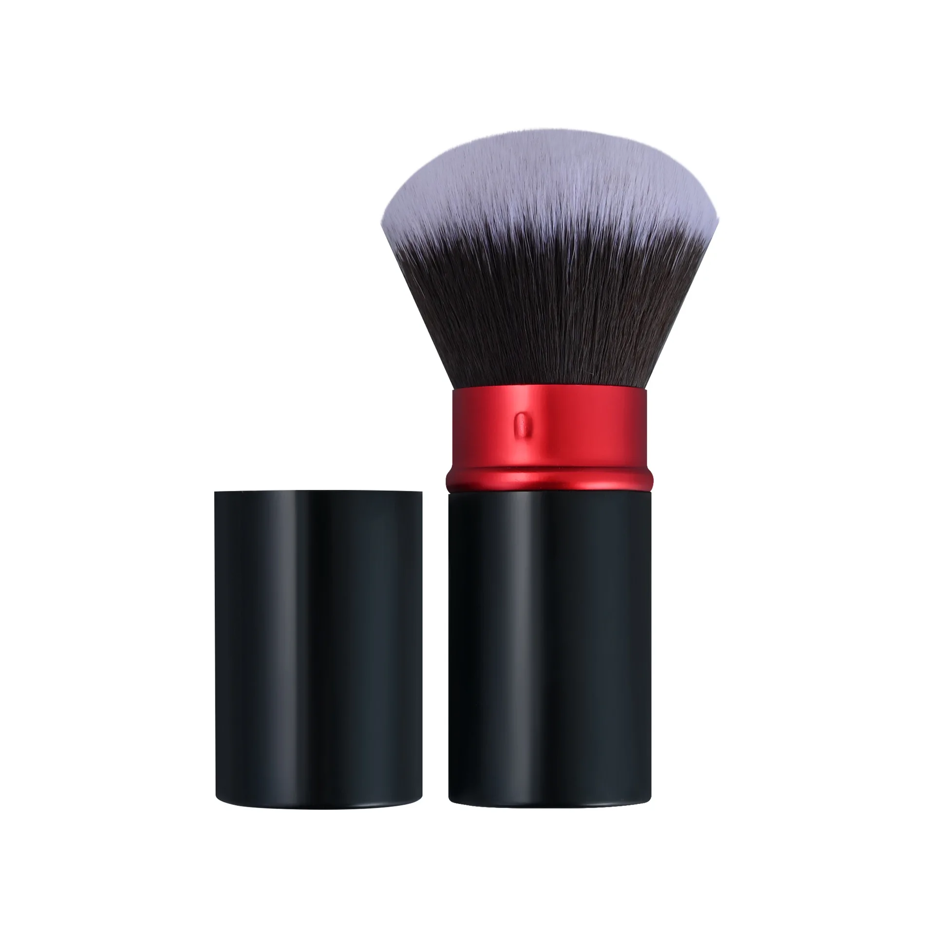 Pinceau Blush & Fond de Teint Champignon – Manche Aluminium Doux & Précis