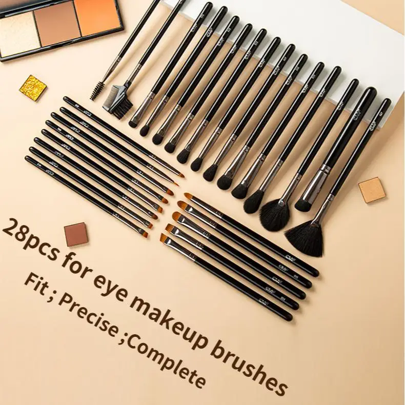 Ensemble 42 Pinceaux Maquillage Professionnel Végétalien – Manche Bois de Luxe