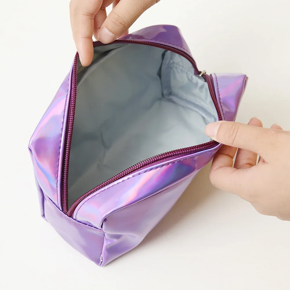 Trousse de Maquillage Holographique Imperméable – Sac Cosmétique Arc-en-ciel