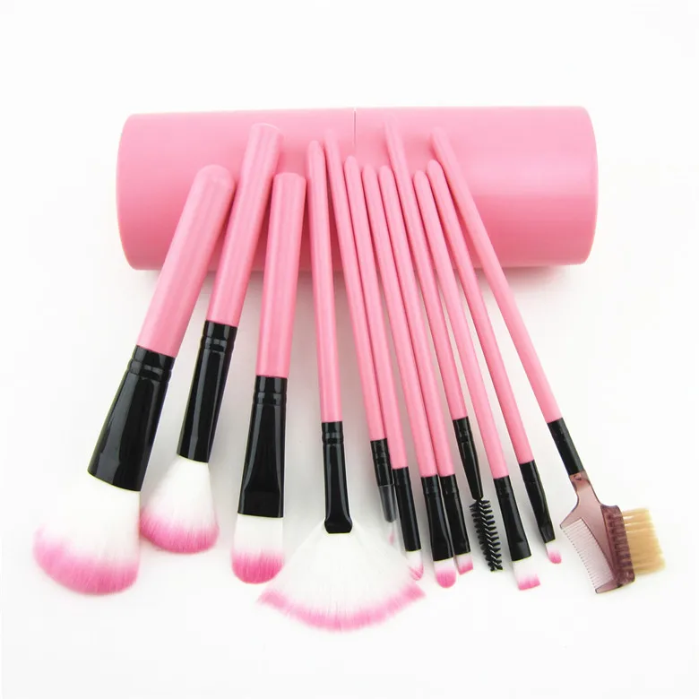 Kit 12 Pinceaux Maquillage Professionnel Portable – Visage & Yeux