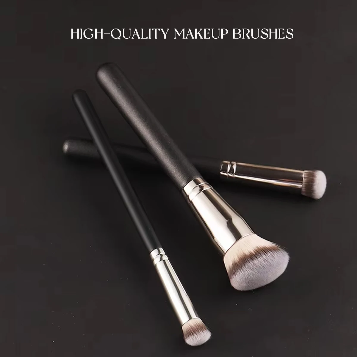 Set de Pinceaux Maquillage Professionnels Poils Synthétiques Manche Bois – Marque Privée