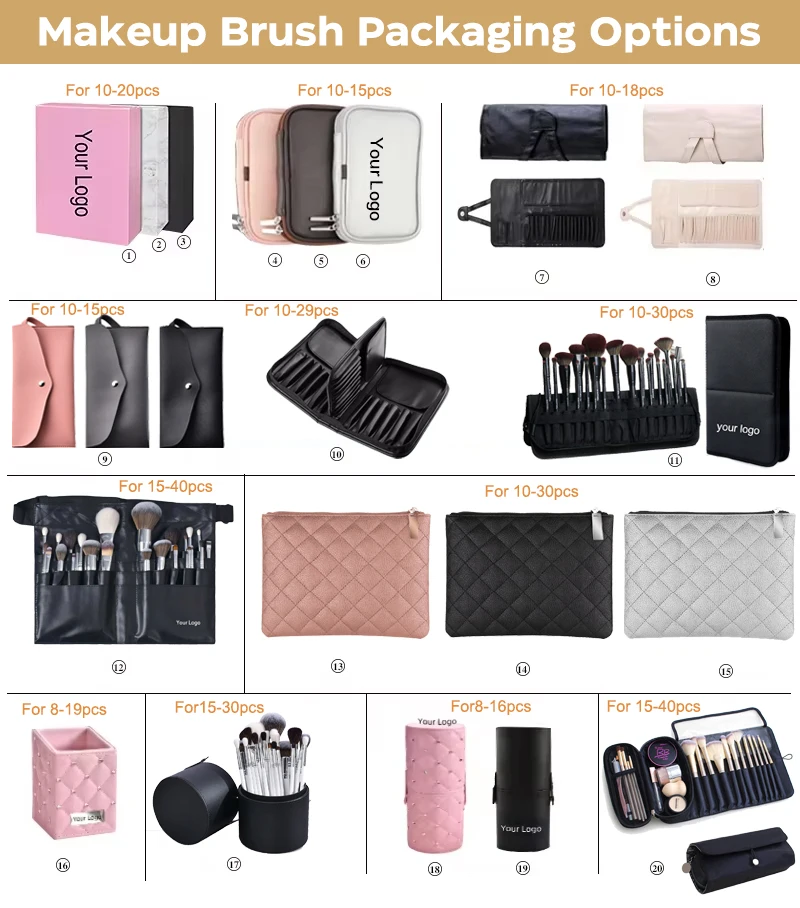 Set 12 Pinceaux Maquillage Professionnels Strass Rose – Poils Synthétiques Végan