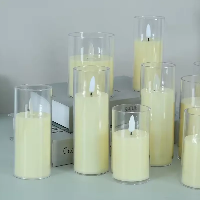 Bougie LED sans flamme 3D avec télécommande – Décoration maison élégante