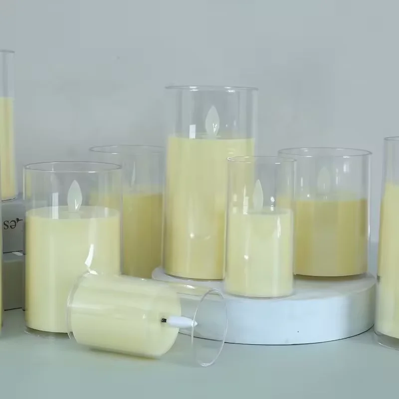 Bougie LED sans flamme 3D avec télécommande – Décoration maison élégante