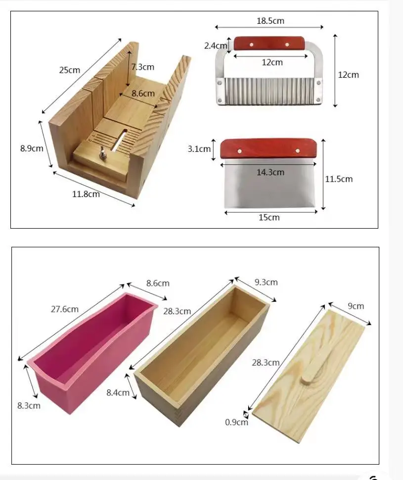 Kit Moule à Savon en Silicone & Bois – Coupe-Savon Artisanal Fait Maison