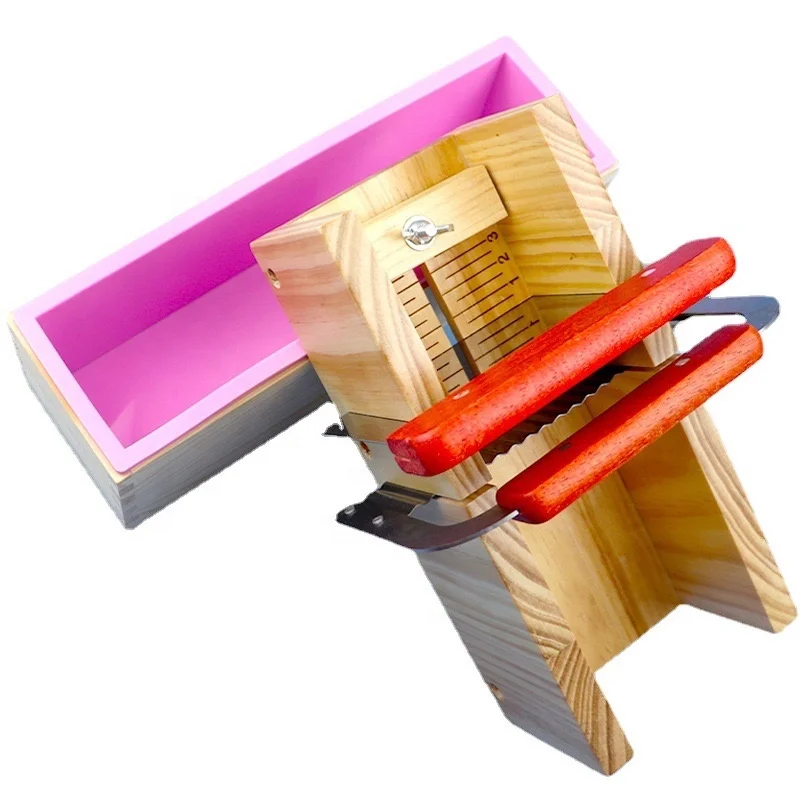 Kit Moule à Savon en Silicone & Bois – Coupe-Savon Artisanal Fait Maison