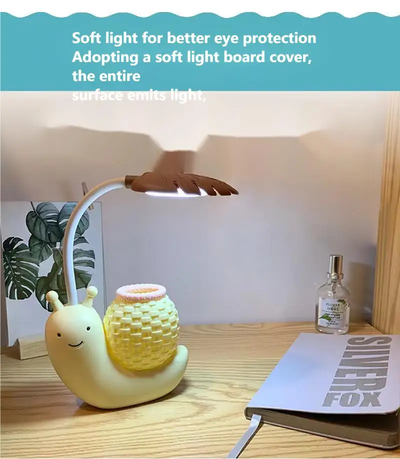 Lampe LED Bureau Dessin Animé USB Rechargeable – Protection des Yeux Enfants