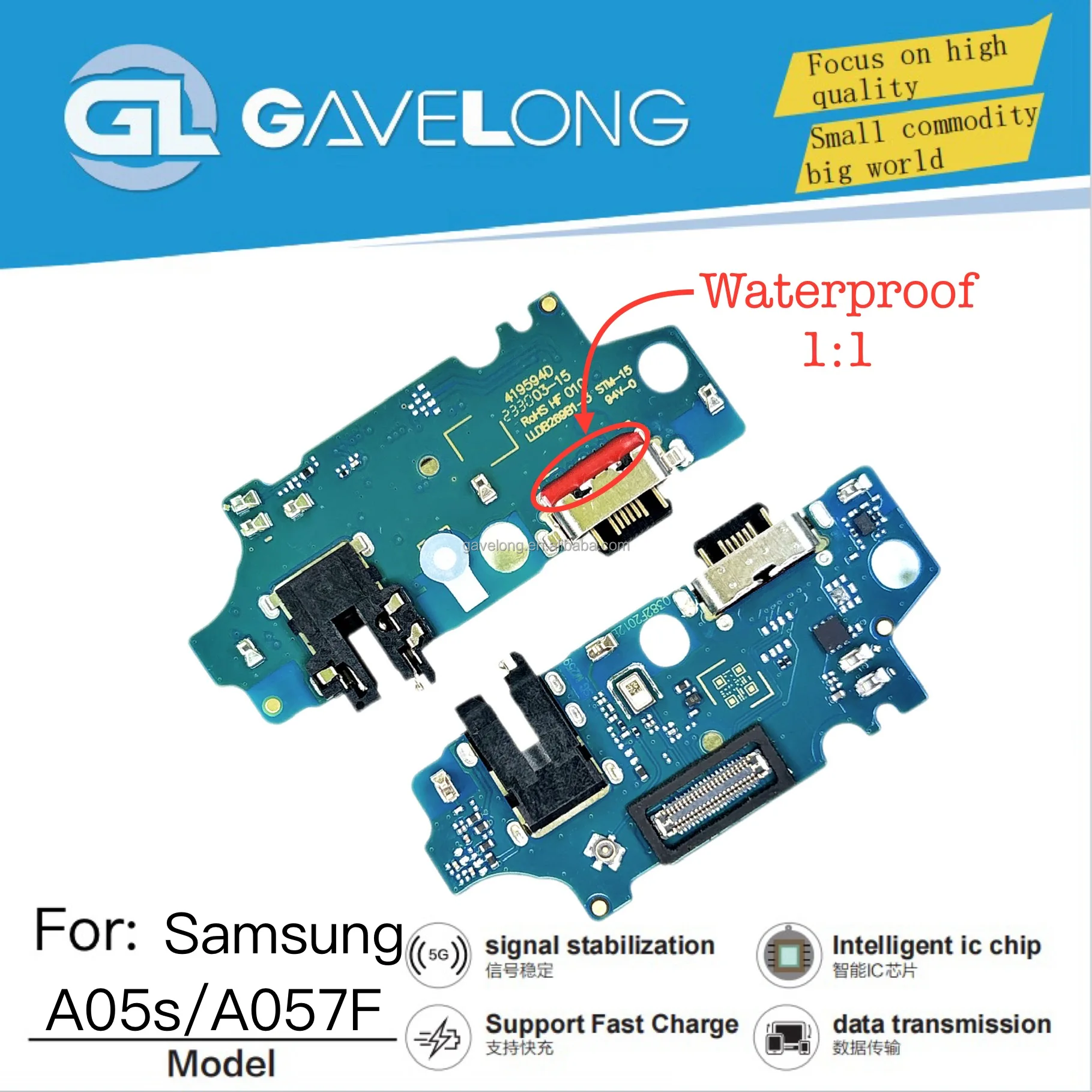 Câble flexible de téléphone portable Port de charge Board Port Connector Flex Cable Compatible avec pour Samsung Galaxy A13S A137F