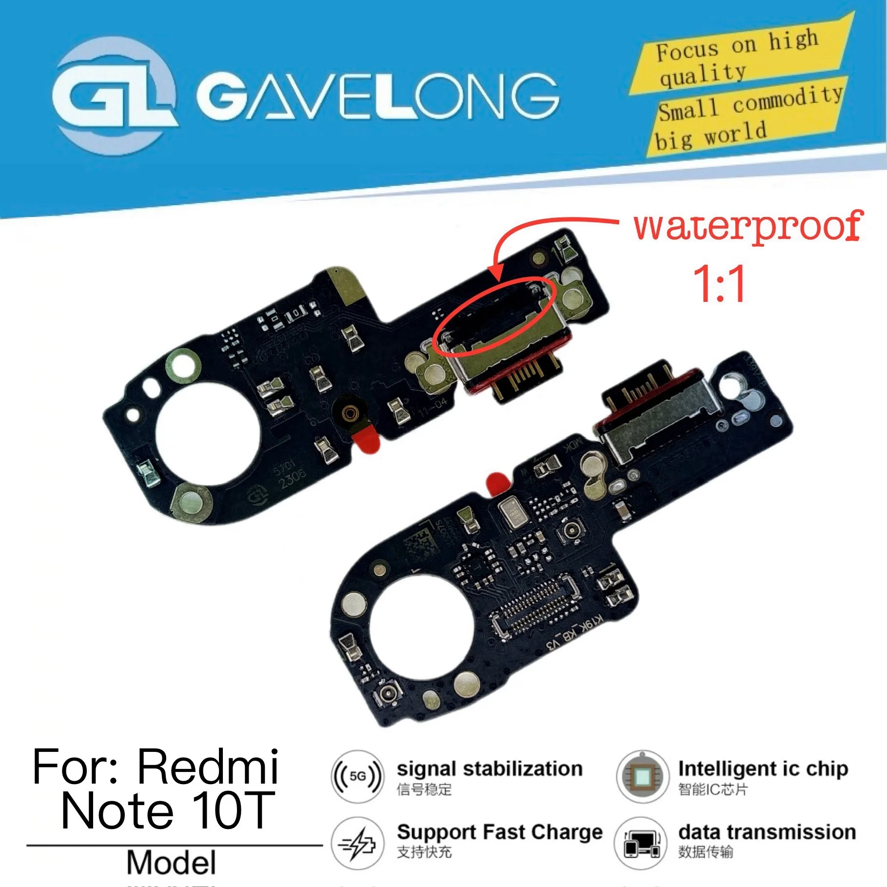 Câble flexible de charge Redmi Note 10T – Connecteur port USB original GAVELONG