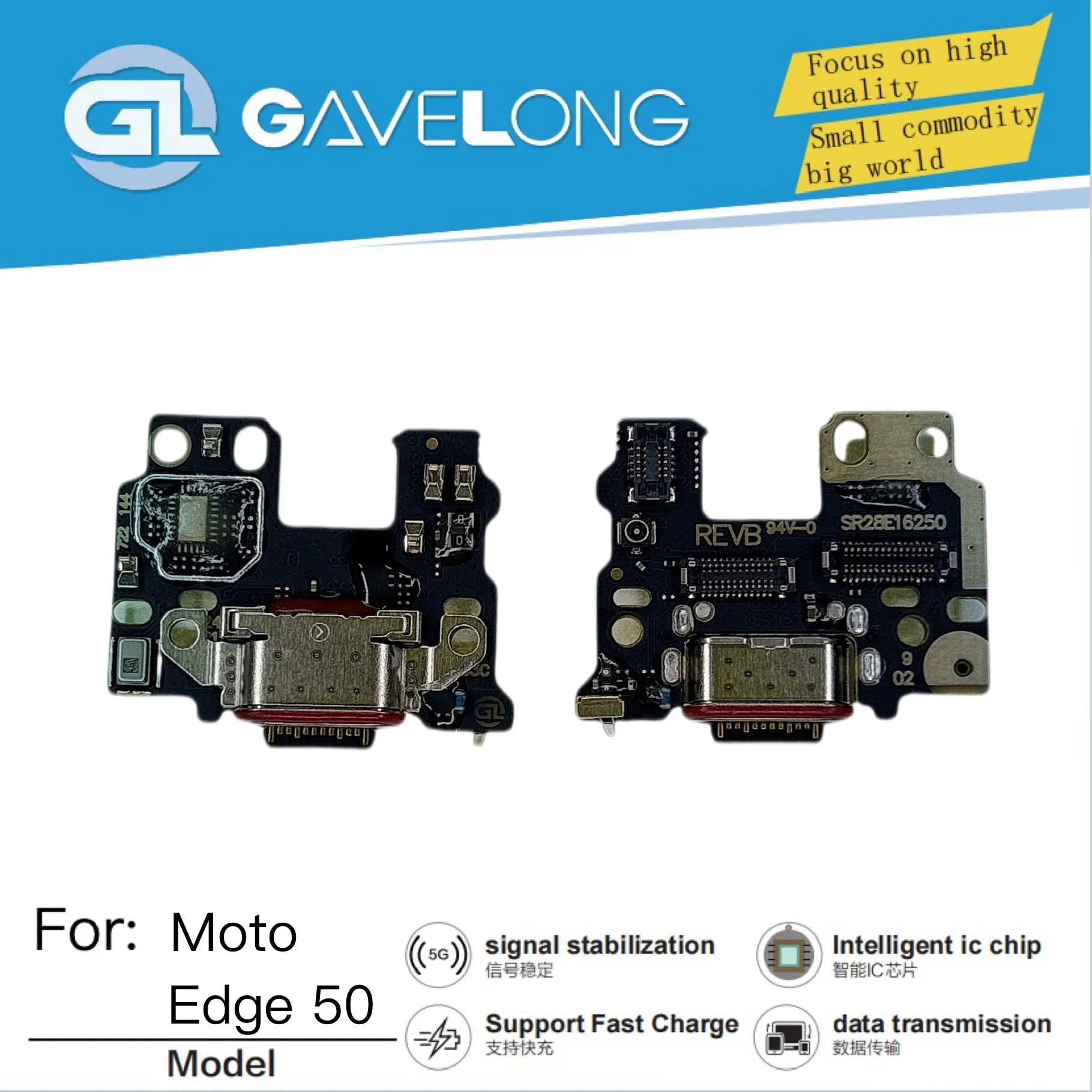 Câble de Charge Flexible GAVELONG pour Motorola G10 G20 G30 G50 G60 G72 – Haute Qualité