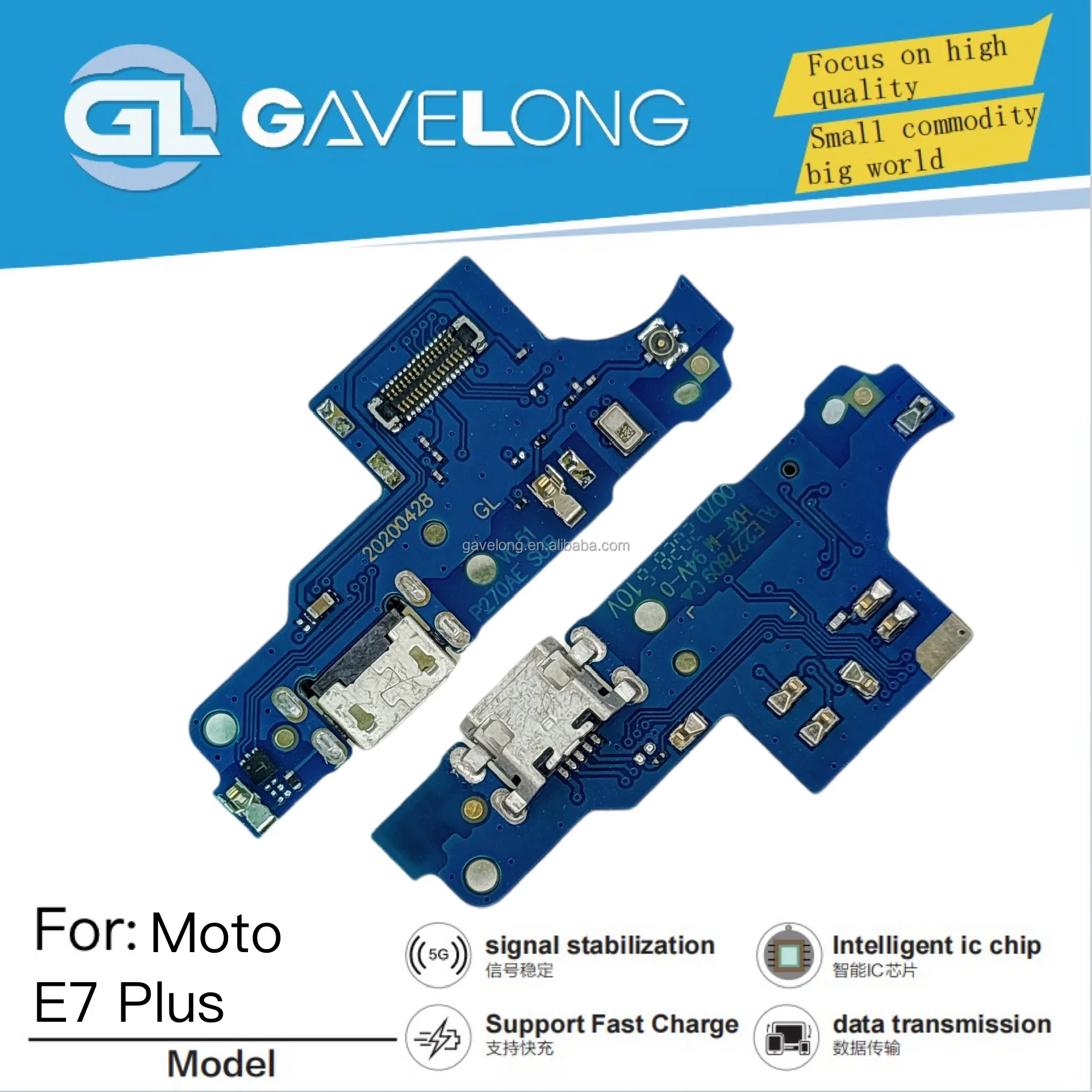 GAVELONG Port de Charge Flexible Motorola E5 E6 E7 E7Plus E7 Power – Connecteur USB Haute Qualité
