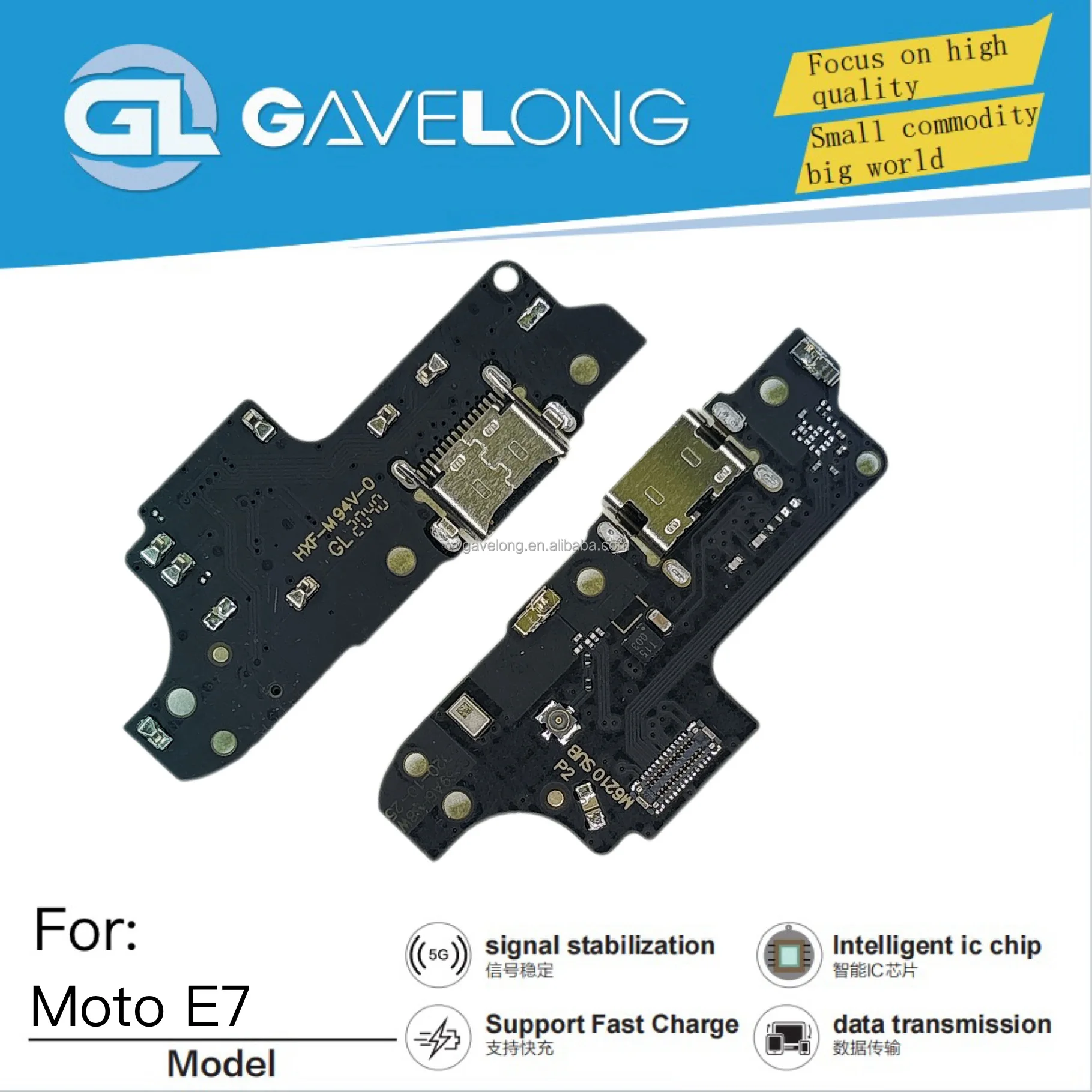 GAVELONG Port de Charge Flexible Motorola E5 E6 E7 E7Plus E7 Power – Connecteur USB Haute Qualité